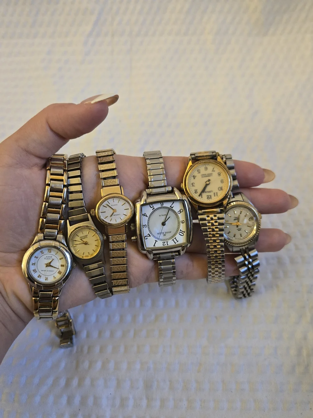 6 Mixed Metal Women’s Bracelet Watches - Gold and Silver Styles